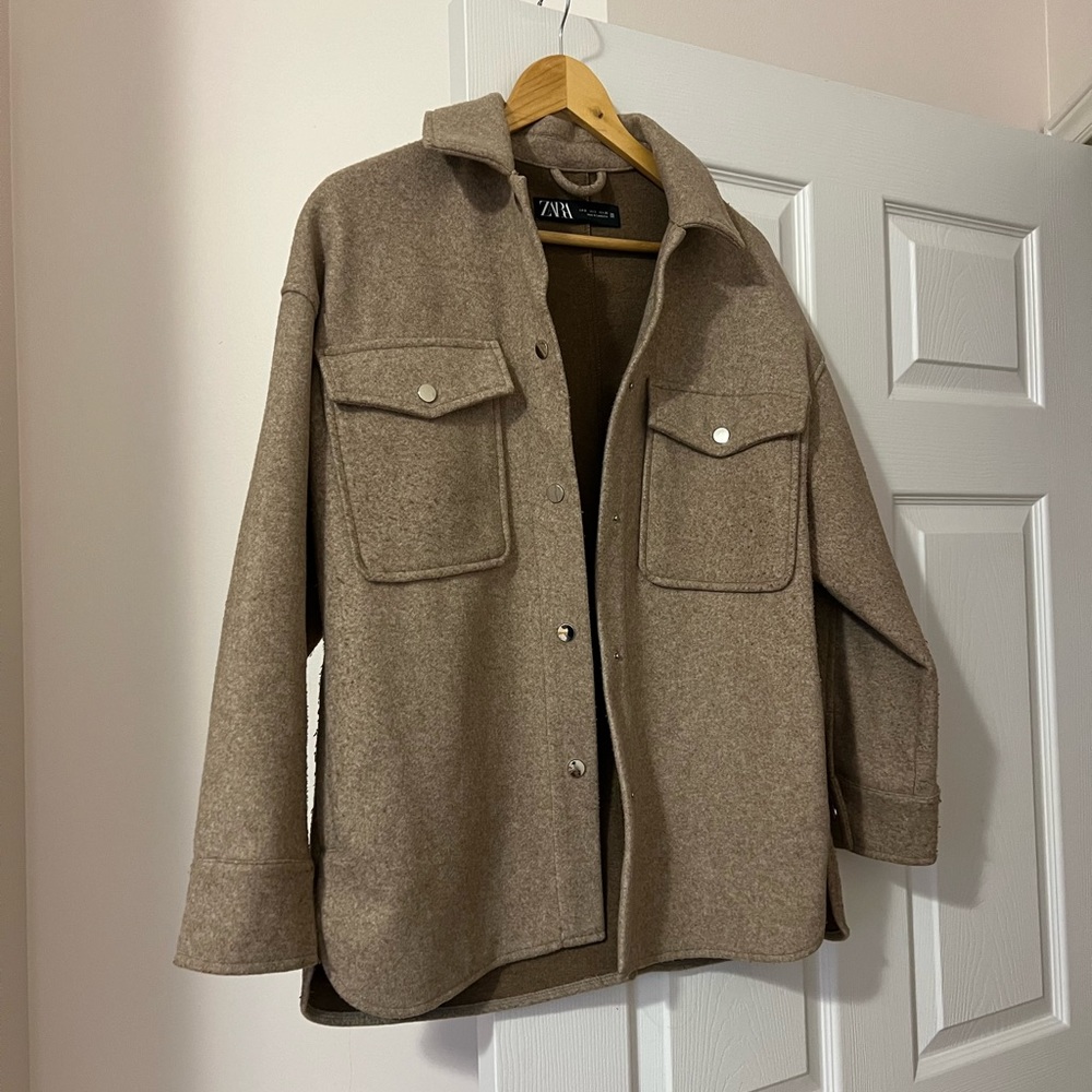 SOLD - Zara Taupe Shacket